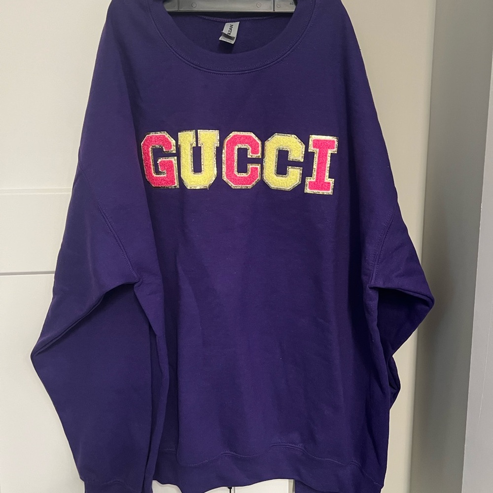 Gildan Purple Crewneck Sweatshirt